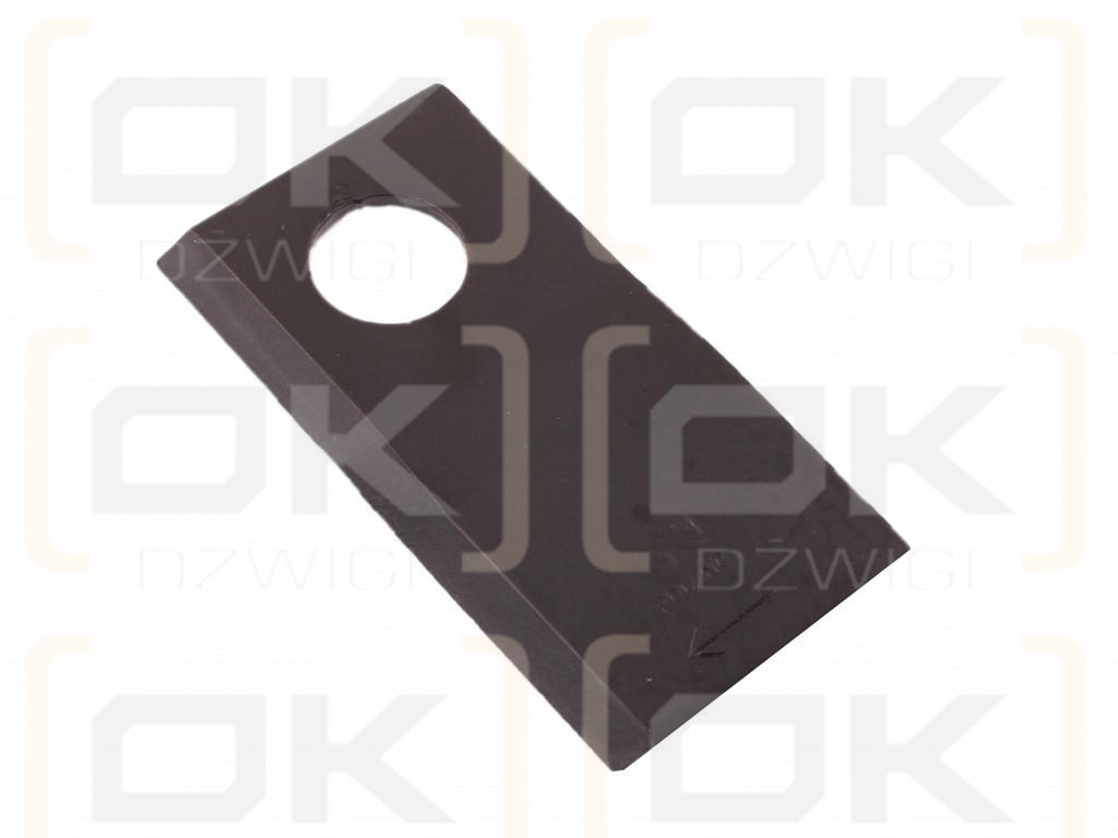 Nóż. nożyk kosiarka prawy 100X50X4mm otwór 21 zastosowanie RS100 Samasz WARYŃSKI ( sprzedawane po 25 )