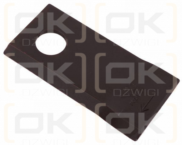 Nóż. nożyk kosiarka prawy 102x48x4mm otwór 19 zastosowanie 570446 Niemeyer WARYŃSKI ( sprzedawane po 25 )