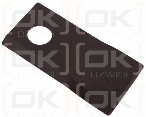 Nóż. nożyk kosiarka prawy 102x48x4mm otwór 19 zastosowanie 140692 Fella WARYŃSKI ( sprzedawane po 25 )