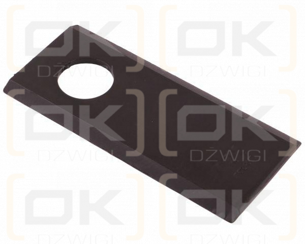 Nóż, nożyk kosiarka 105X47X3mm otwór 21 zastosowanie CM15 PZ Vicon Kverneland WARYŃSKI ( sprzedawane po 25 )