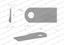 Nóż. nożyk kosiarka prawy 105x47x4mm otwór 20.5 zastosowanie 6802980 Kuhn WARYŃSKI ( sprzedawane po 25 )
