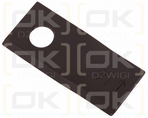 Nóż, nożyk kosiarka 105X48X3X19 lewy zastosowanie 9041788 Niemeyer WARYŃSKI ( sprzedawane po 25 )