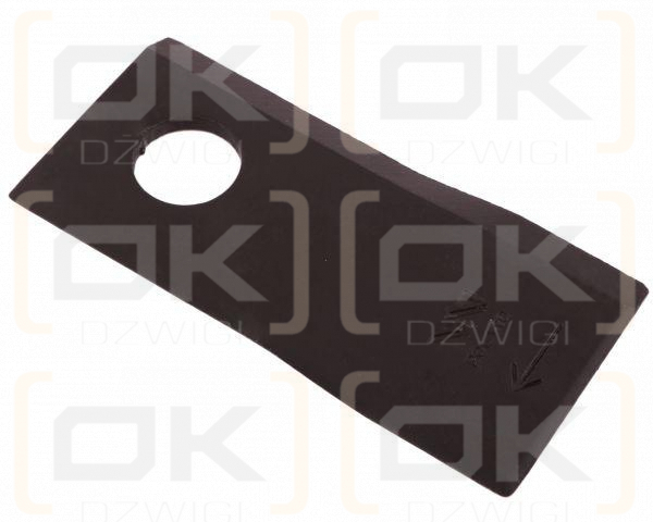 Nóż. nożyk kosiarka prawy 105x48x4mm otwór 19 zastosowanie 9492422 Claas WARYŃSKI ( sprzedawane po 25 )