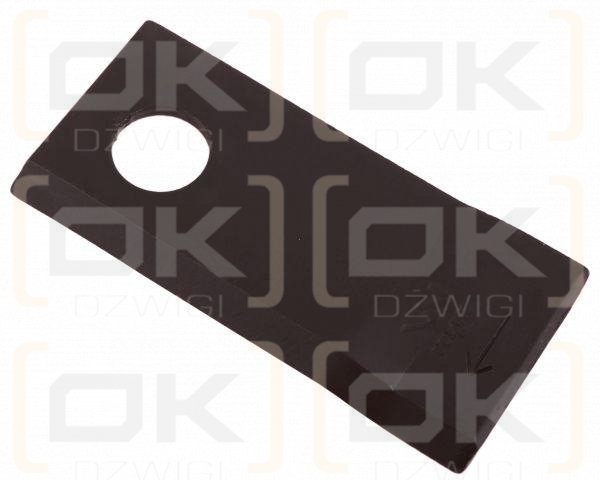 Nóż. nożyk kosiarka prawy 106x48x4mm otwór 19 zastosowanie 570444 Niemeyer WARYŃSKI ( sprzedawane po 25 )