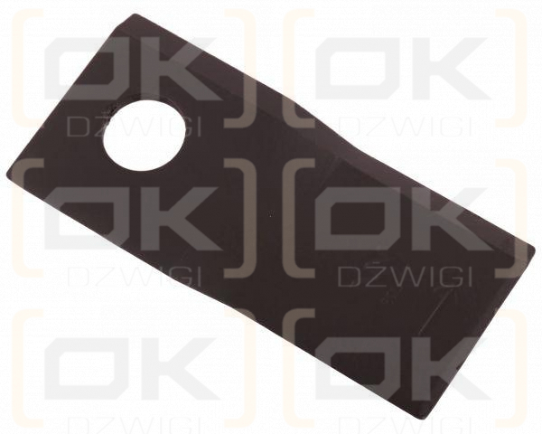 Nóż. nożyk kosiarka lewy 107x48x4mm otwór 18.5 zastosowanie 90261559 99361559 Vicon WARYŃSKI ( sprzedawane po 25 )