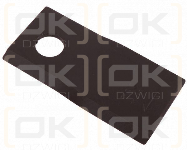 Nóż. nożyk kosiarka prawy 107x48x4mm otwór 18.5 zastosowanie 90261560 99361560 Vicon WARYŃSKI ( sprzedawane po 25 )