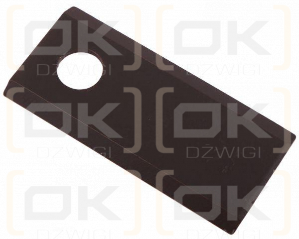 Nóż, nożyk kosiarka 107X50X4mm otwór 18.25 zastosowanie XD 570 PZ Vicon Kverneland WARYŃSKI ( sprzedawane po 25 )