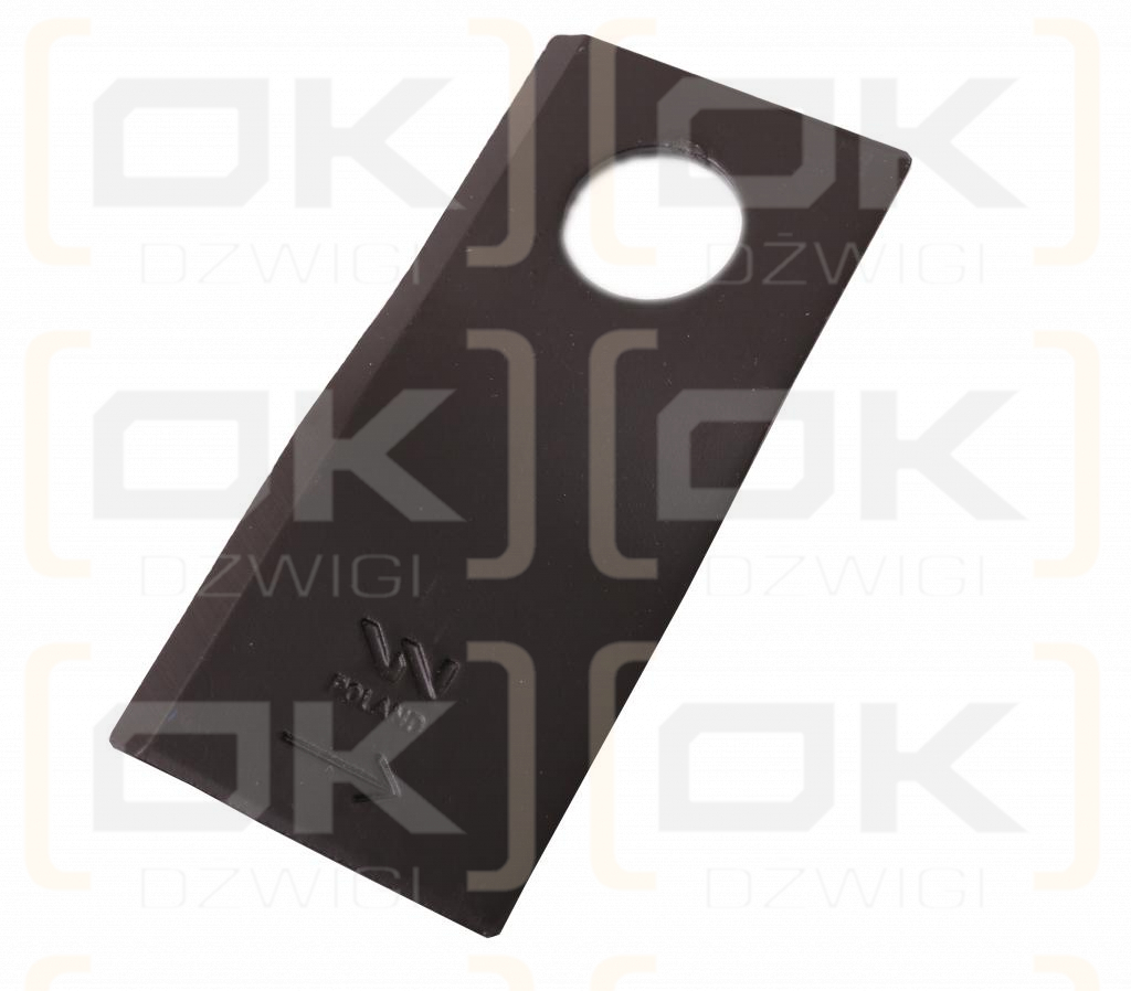 Nóż. nożyk kosiarka lewy 108X50X3mm otwór 21 zastosowanie RF 108/3 Famarol WARYŃSKI ( sprzedawane po 25 )