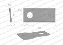 Nóż. nożyk kosiarka lewy 110x48x3mm otwór 21 zastosowanie 108L Galfre WARYŃSKI ( sprzedawane po 25 )