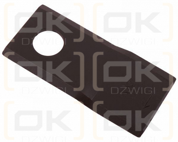 Nóż. nożyk kosiarka prawy 110x48x3mm otwór 21 zastosowanie 1058730 Claas WARYŃSKI ( sprzedawane po 25 )