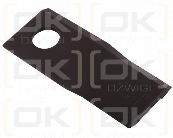 Nóż. nożyk kosiarka lewy 112x48x4mm otwór 19 zastosowanie 123706 134309 Fella WARYŃSKI ( sprzedawane po 25 )