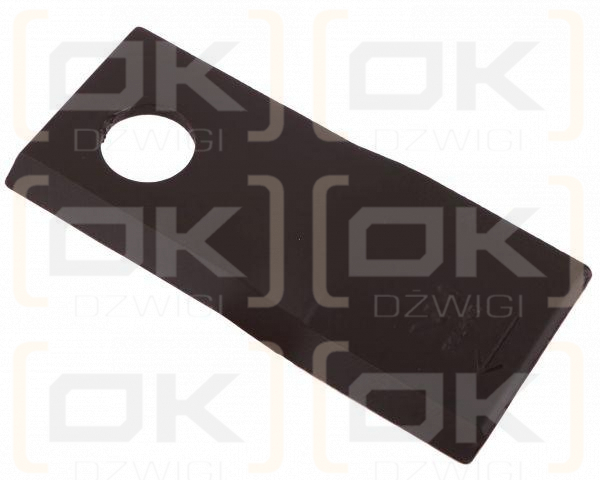 Nóż. nożyk kosiarka prawy 112x48x4mm otwór 19 zastosowanie 123707 134308 Fella WARYŃSKI ( sprzedawane po 25 )
