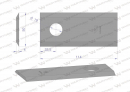 Nóż, nożyk kosiarka 114X48X4mm otwór 19 zastosowanie 1380-0027 JF-Stoll WARYŃSKI ( sprzedawane po 25 )