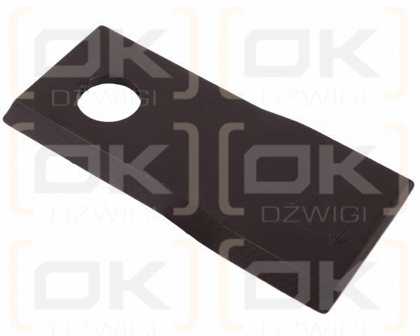 Nóż. nożyk kosiarka prawy 114x48x4mm otwór 19 zastosowanie 13800015 JF-Stoll WARYŃSKI ( sprzedawane po 25 )
