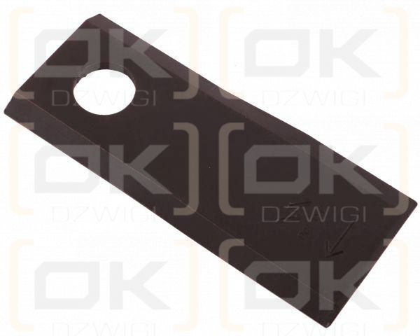Nóż. nożyk kosiarka prawy 115x45x4mm otwór 18.25 zastosowanie 55906100 CC23500 Kuhn WARYŃSKI ( sprzedawane po 25 )