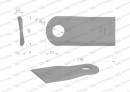 Nóż. nożyk kosiarka lewy 116x48x4mm otwór 20.5 zastosowanie 6804710 Kuhn WARYŃSKI ( sprzedawane po 25 )