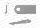 Nóż. nożyk kosiarka prawy 116x48x4mm otwór 20.5 zastosowanie 6804720 Kuhn WARYŃSKI ( sprzedawane po 25 )