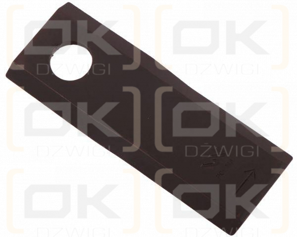 Nóż. nożyk kosiarka lewy 122x46x4mm otwór 18.25 zastosowanie 56451200 Kuhn WARYŃSKI ( sprzedawane po 25 )