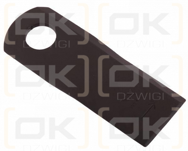 Nóż. nożyk kosiarka lewy 129.5x48x4mm otwór 21.2 zastosowanie 129MEL Marangon WARYŃSKI ( sprzedawane po 25 )
