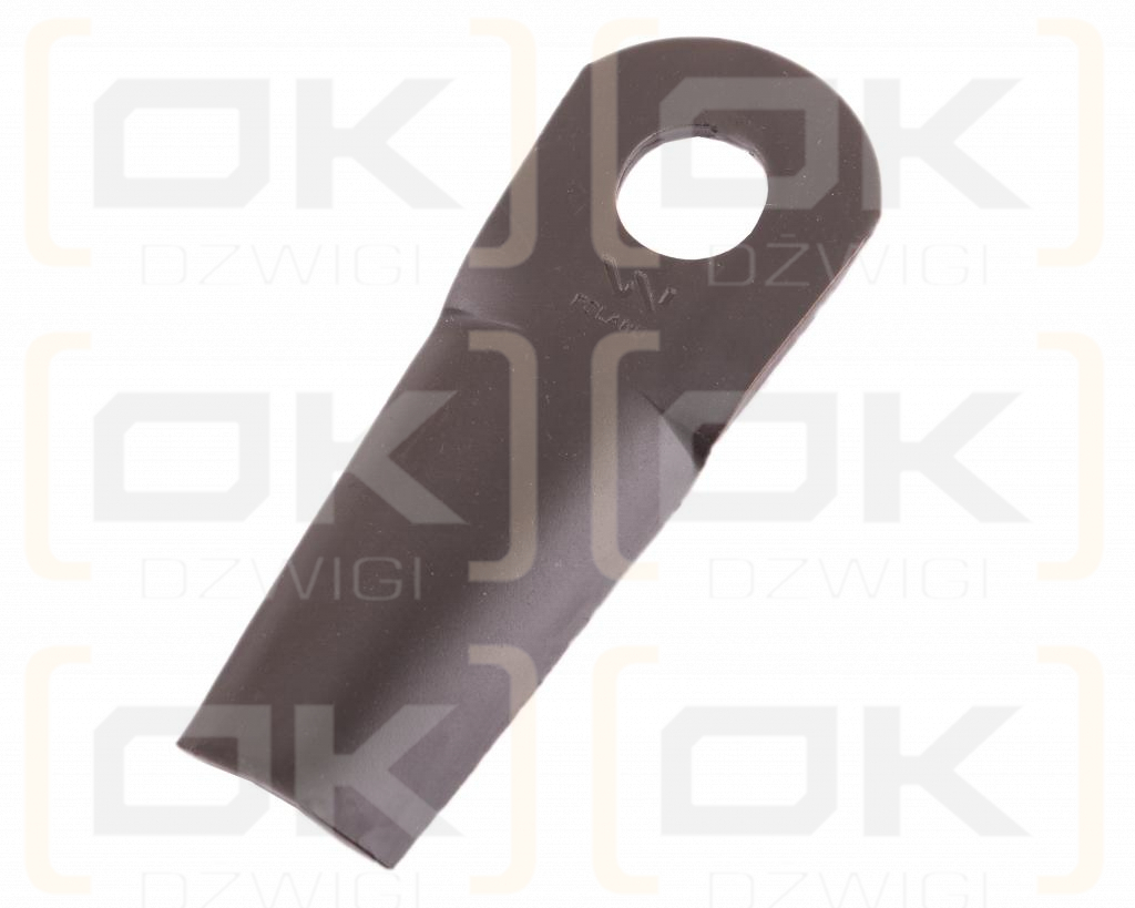 Nóż. nożyk kosiarka gięty 132X50X4mm otwór 20.5x23 zastosowanie 13800013 JF-Stoll WARYŃSKI ( sprzedawane po 25 )