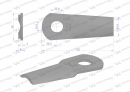 Nóż. nożyk kosiarka gięty 132X50X4mm otwór 20.5x23 zastosowanie 13800013 JF-Stoll WARYŃSKI ( sprzedawane po 25 )