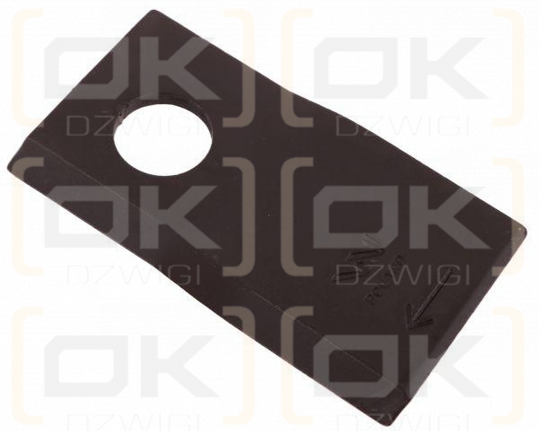 Nóż. nożyk kosiarka prawy 90x48x4mm otwór 19 zastosowanie 1448261 Krone WARYŃSKI ( sprzedawane po 25 )