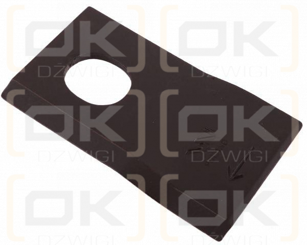 Nóż. nożyk kosiarka prawy 92x48x4mm otwór 20x24 zastosowanie 13800022 JF-Stoll WARYŃSKI ( sprzedawane po 25 )