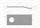 Nóż. nożyk kosiarka gięty 94X40X3mm otwór 19 zastosowanie Deutz Fahr 94/P 1101701015322 WARYŃSKI ( sprzedawane po 25 )