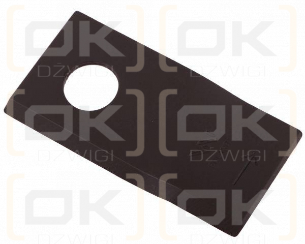 Nóż. nożyk kosiarka lewy 94x48x3mm otwór 19 zastosowanie 570409 Niemeyer Kverneland WARYŃSKI ( sprzedawane po 25 )