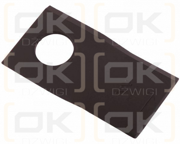 Nóż. nożyk kosiarka lewy 94x48x3mm otwór 23 zastosowanie T673L Mortl WARYŃSKI ( sprzedawane po 25 )