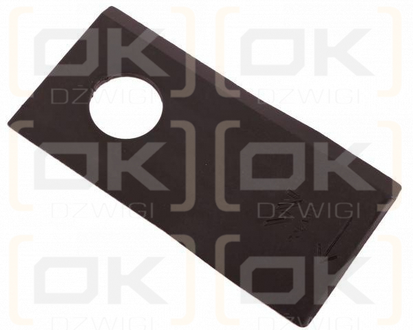 Nóż. nożyk kosiarka prawy 94x48x3mm otwór 19 zastosowanie 570410 Niemeyer Kverneland WARYŃSKI ( sprzedawane po 25 )
