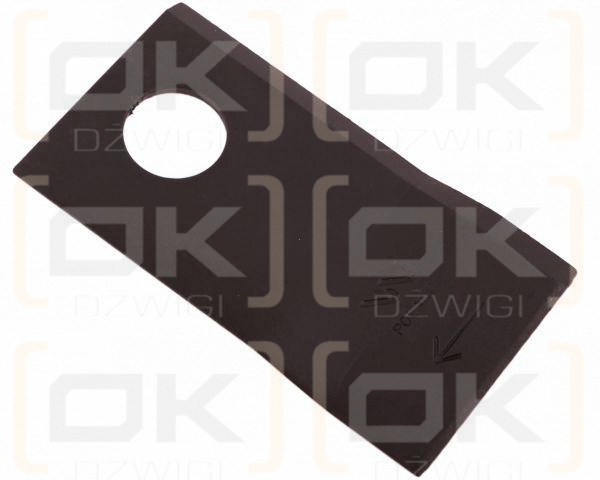 Nóż. nożyk kosiarka prawy 94x48x4mm otwór 19 zastosowanie TF-70 Kverneland Taarup WARYŃSKI ( sprzedawane po 25 )