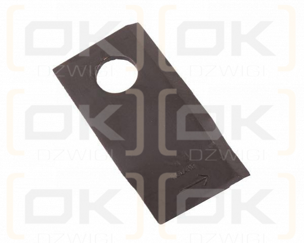 Nóż. nożyk kosiarka lewy 94x50x4mm otwór 19 zastosowanie 58031193 BCS WARYŃSKI ( sprzedawane po 25 )