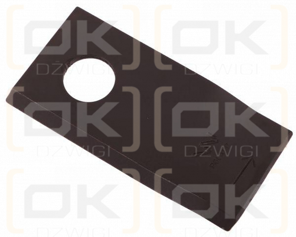 Nóż. nożyk kosiarka lewy 96x48x3mm otwór 19 zastosowanie 434979 Pottinger WARYŃSKI ( sprzedawane po 25 )