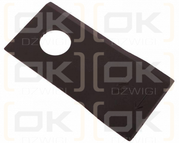 Nóż. nożyk kosiarka prawy 96x48x3mm otwór 19 zastosowanie 434980 Pottinger WARYŃSKI ( sprzedawane po 25 )