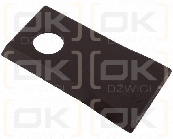 Nóż. nożyk kosiarka prawy 96x48x4mm otwór 19 zastosowanie 16503464 Deutz-Fahr WARYŃSKI ( sprzedawane po 25 )