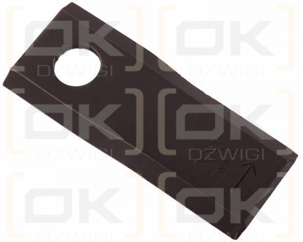 Nóż. nożyk kosiarka lewy 98x40x4mm otwór 16.2 zastosowanie DM-303 Claas WARYŃSKI ( sprzedawane po 25 )