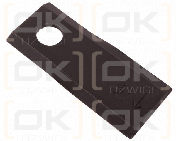 Nóż. nożyk kosiarka prawy 98x40x4mm otwór 16.2 zastosowanie DM-305 Claas WARYŃSKI ( sprzedawane po 25 )