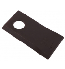 Nóż. nożyk kosiarka prawy 98x48x4mm otwór 19 zastosowanie 121713 Fella WARYŃSKI ( sprzedawane po 25 )