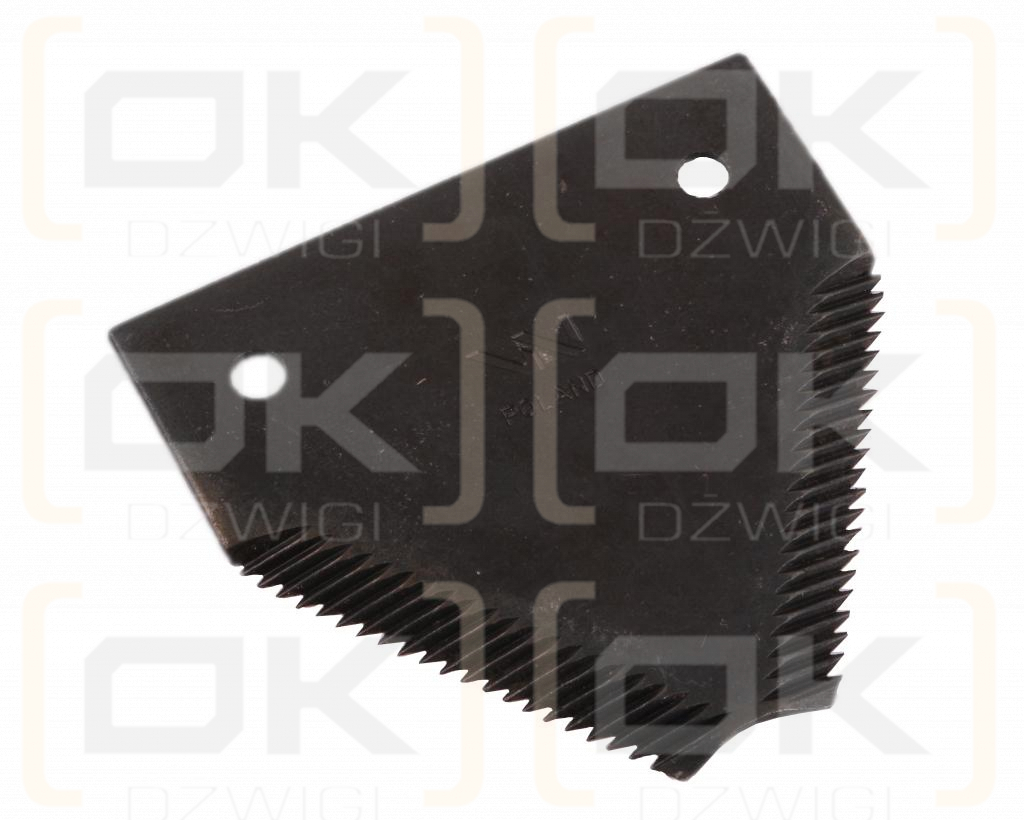 Nóż żniwny 70x76x2.8mm otwór 5.5 zastosowanie 6889590 Claas WARYŃSKI ( sprzedawane po 25 )