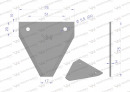 Nóż żniwny 75x76x2mm otwór 5.5 zastosowanie A10/2 FORTSCHRITT WARYŃSKI ( sprzedawane po 25 )