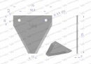 Nóż żniwny 75x76x2mm otwór 5.5 zastosowanie MF1389SP Case MF WARYŃSKI ( sprzedawane po 25 )
