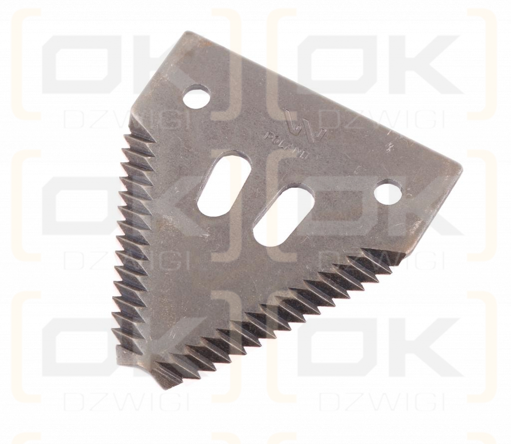 Nóż żniwny 80x76x2.7mm otwór 6.5 zastosowanie 1097806 Schumacher WARYŃSKI ( sprzedawane po 25 )