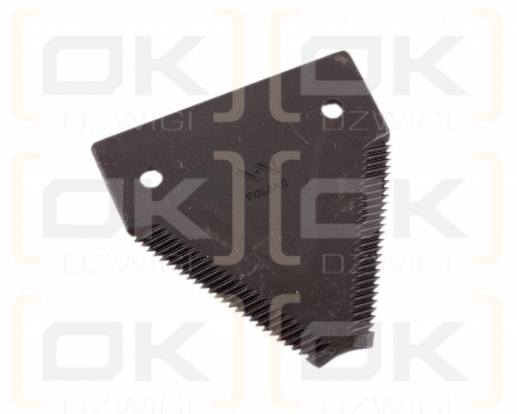 Nóż żniwny 82x76x3mm otwór 6.3 zastosowanie D44103700N Claas Massey Ferguson WARYŃSKI ( sprzedawane po 25 )