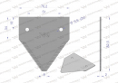 Nóż żniwny 83x76x2mm otwór 5.5 zastosowanie 261431M1 MF WARYŃSKI ( sprzedawane po 25 )