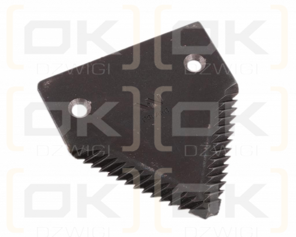 Nóż żniwny 83x76x3mm otwór 5.7 zastosowanie H213800 Schumacher WARYŃSKI ( sprzedawane po 25 )