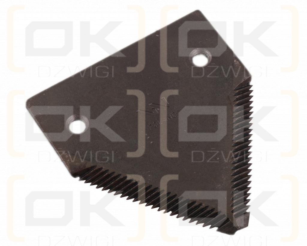 Nóż żniwny 83x76x3mm otwór 5.7 zastosowanie H213799 Schumacher WARYŃSKI ( sprzedawane po 25 )