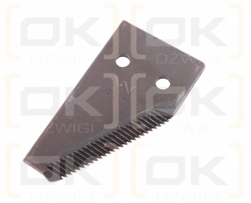 Nóż żniwny końcowy 84x45x3mm otwór 6.5 24 zęby zastosowanie 6112041 Claas WARYŃSKI ( sprzedawane po 25 )