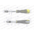 Hand grip for screwdriver bits with a 1/4 Waryński socket tip