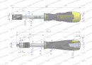 Hand grip for screwdriver bits with a 1/4 Waryński socket tip